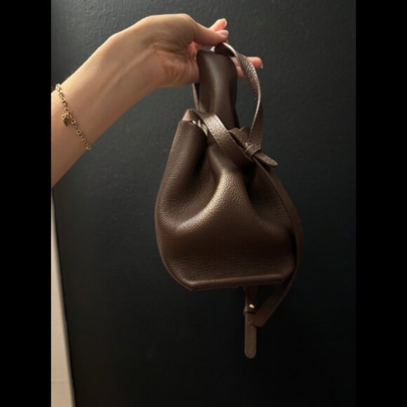 Polene Numéro Neuf Mini Handbag in Textured Sandalwood NWOT - Picture 9 of 9